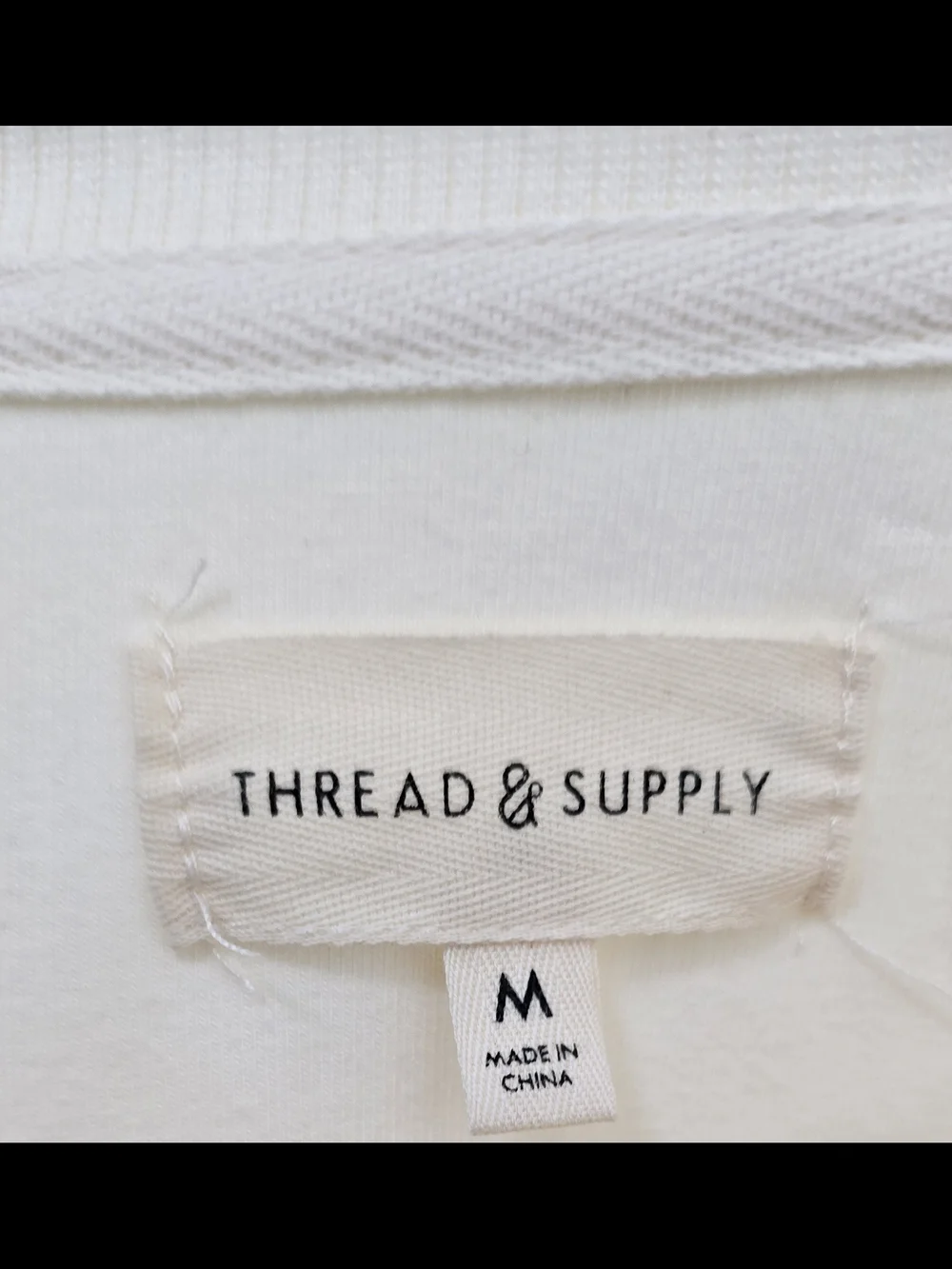 Thread & Supply Cream Ribbed Short-Sleeve Tee - Picture 2 of 3